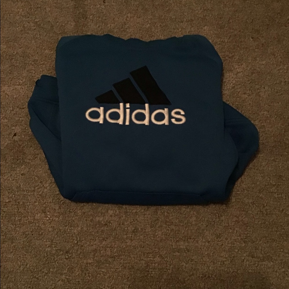 Blue adidas hoodie size medium